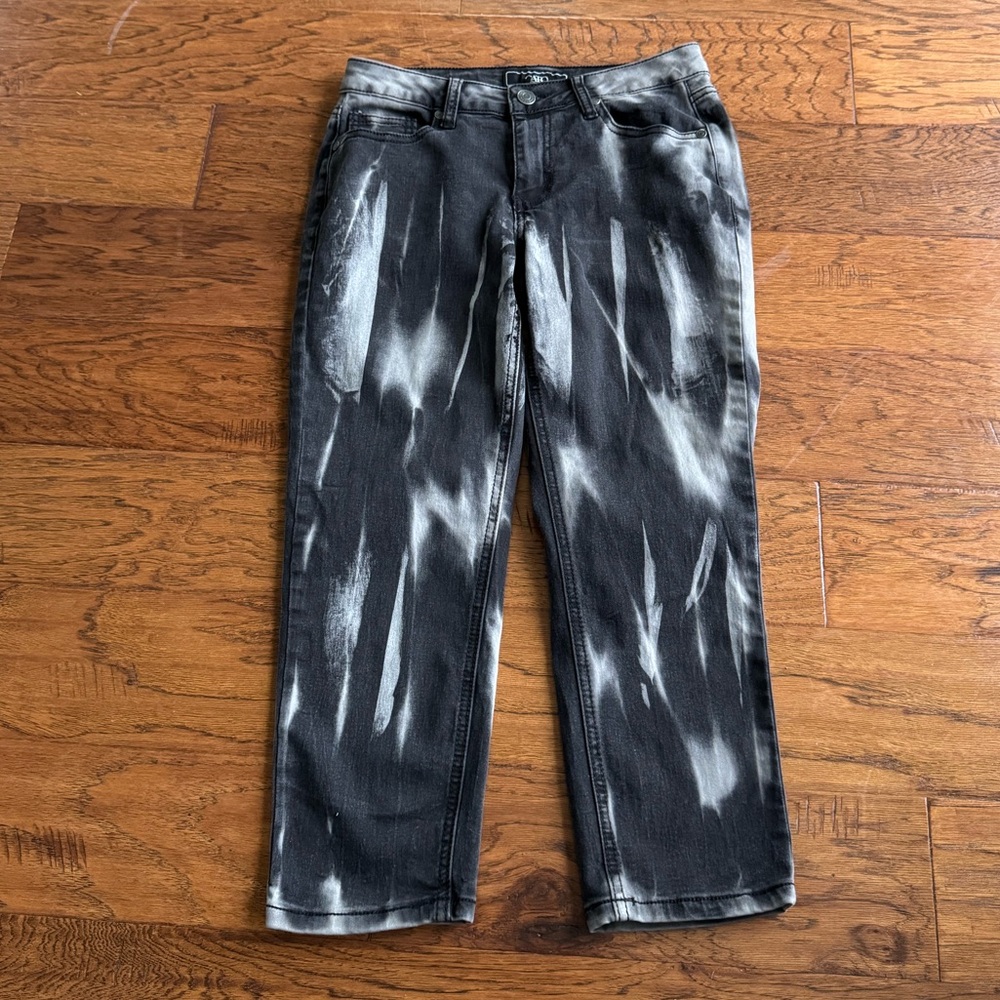 Cato‎ Contemporary Black Tie Dye Capri Jeans